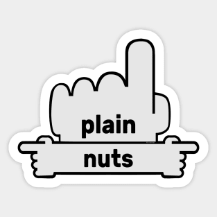 Hands Pointing - Text Art - Plain and Nuts Sticker